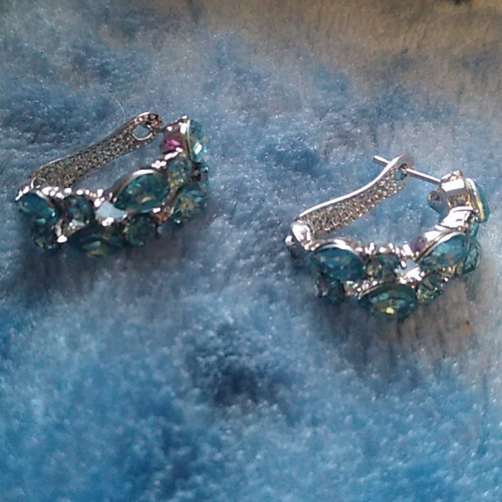 Blue stone Sterling Silver Earrings